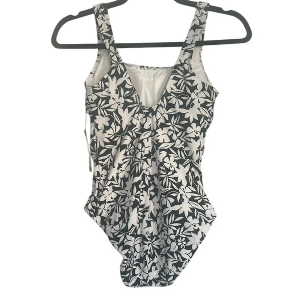 Women's NWT Lands' End Scoop Neck Floral One-Piece Swimsuit‎ Size XS - Picture 4 of 7